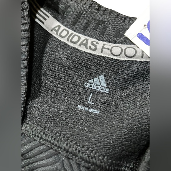 Adidas Football Shirt Mens Size Large Black Football Compression New MSRP $80 - Picture 2 of 6